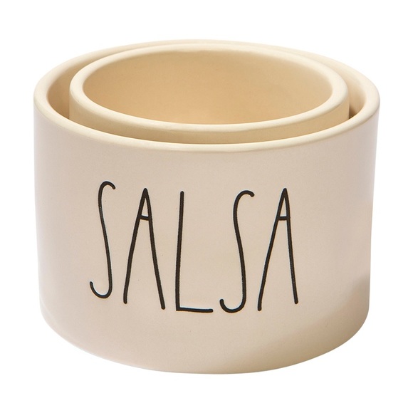 ✨HOST PICK!!✨🌸 RAE DUNN ARTISAN GUAC + SALSA SET WITH 2 BAMBOO SPOONS 🌸 - Picture 8 of 8